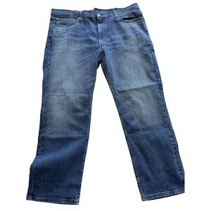 Levis 514 Jeans Mens 42x30 Blue Medium Wash Regular Straight Leg Denim Pants